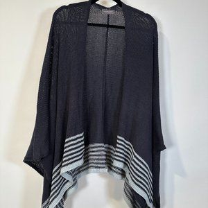 Wooden Ships- Blue Knit Wrap with Stripes